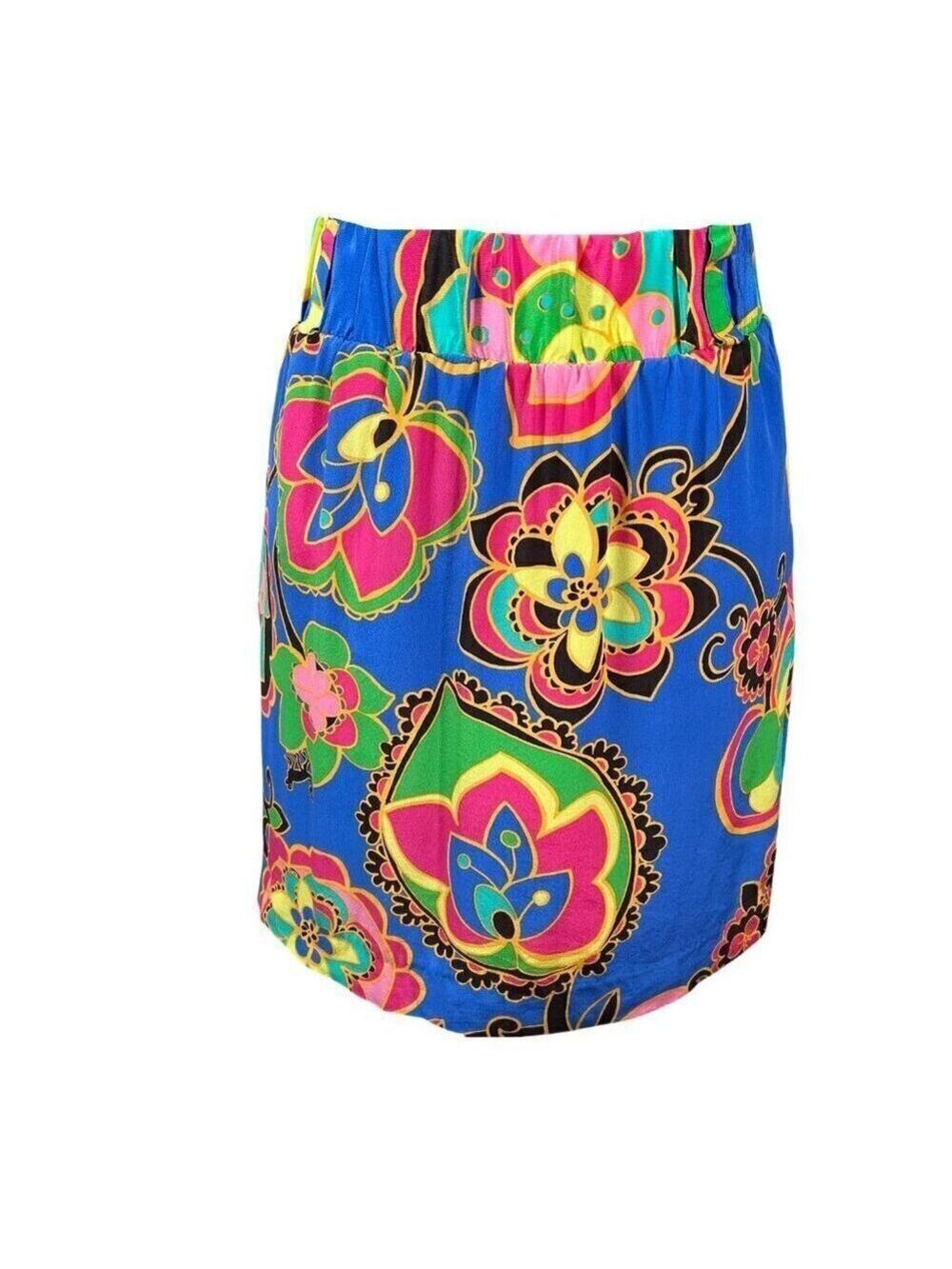 Lilly Pulitzer Starry Blue Drama Queen 100% Silk Skirt Size S